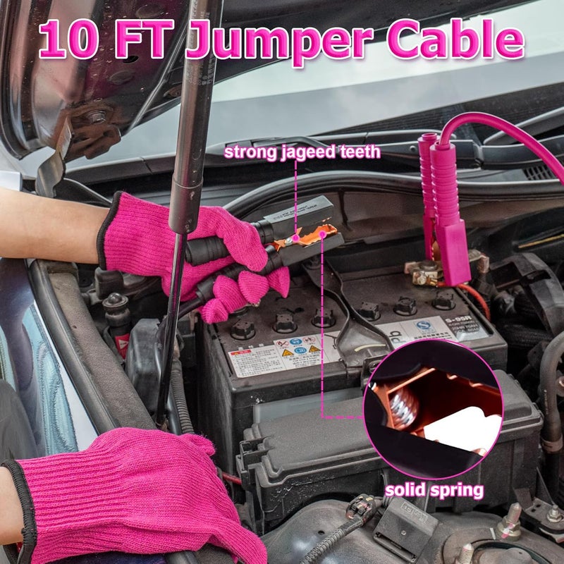 CALBEAU Roadside Emergency Car Kit for Vehicles, Pink Emergency Roadside Assistance kit with Car First Aid Kit, Thoughtful Car Emergency Kit for Women, Men, New Drivers and Adventurers Gifts - Image 5